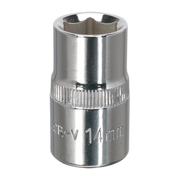 Sealey WallDrive® Socket 14mm 1/2"Sq Drive Fully Polished