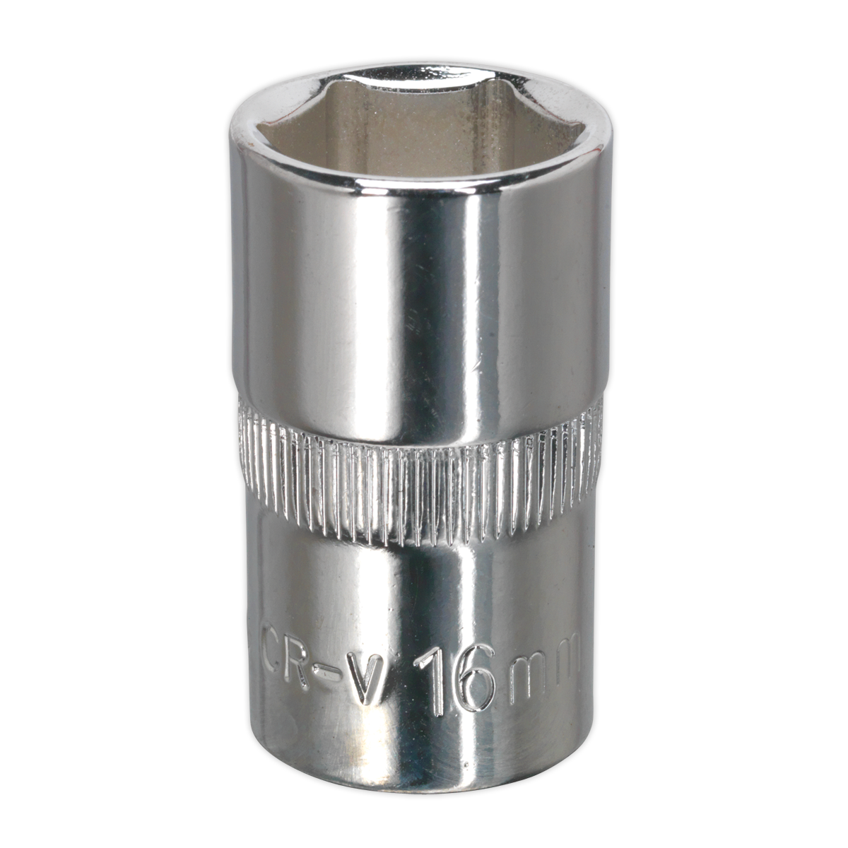 Sealey WallDrive® Socket 16mm 1/2"Sq Drive Fully Polished