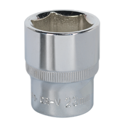 Sealey WallDrive® Socket 23mm 1/2"Sq Drive Fully Polished