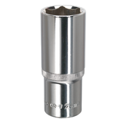 Sealey WallDrive® Socket 24mm Deep 1/2"Sq Drive Fully Polished