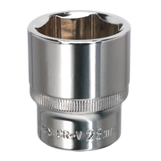 Sealey WallDrive® Socket 28mm 1/2"Sq Drive Fully Polished