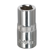 Sealey WallDrive® Socket 7mm 1/4"Sq Drive Fully Polished