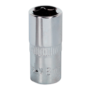 Sealey WallDrive® Socket 8mm 1/4"Sq Drive Fully Polished