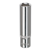 Sealey WallDrive® Socket 9mm Deep 1/4"Sq Drive Fully Polished
