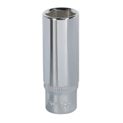 Sealey WallDrive® Socket 13mm Deep 1/4"Sq Drive Fully Polished