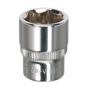 Sealey WallDrive® Socket 14mm 1/4"Sq Drive Fully Polished