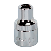 Sealey WallDrive® Socket 6mm 3/8"Sq Drive Fully Polished
