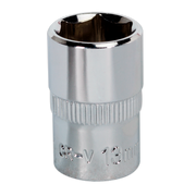 Sealey WallDrive® Socket 13mm 3/8"Sq Drive Fully Polished
