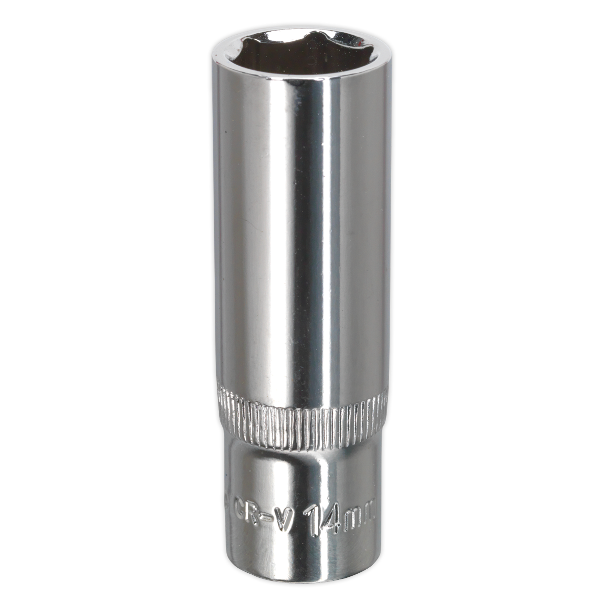 Sealey WallDrive® Socket 14mm Deep 3/8"Sq Drive Fully Polished