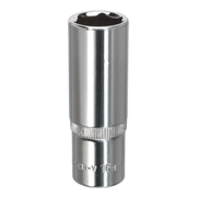 Sealey WallDrive® Socket 16mm Deep 3/8"Sq Drive Fully Polished