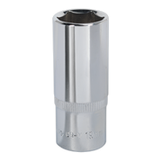 Sealey WallDrive® Socket 19mm Deep 3/8"Sq Drive Fully Polished