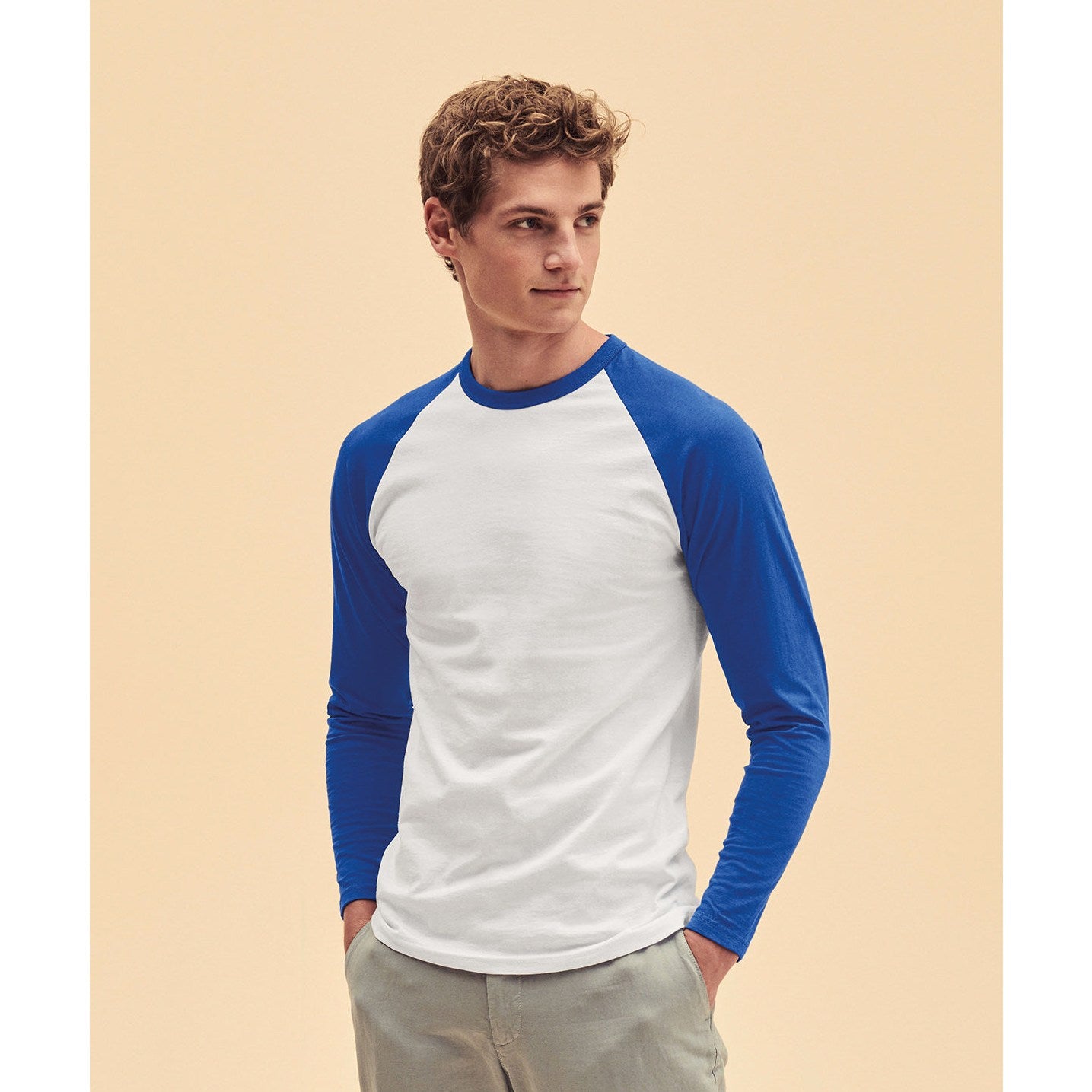 Fruit Of The Loom Long Sleeve Baseball T