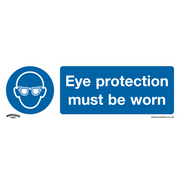 Sealey Mandatory Safety Sign - Eye Protection Must Be Worn - Self-Adhesive Vinyl - Pack of 10