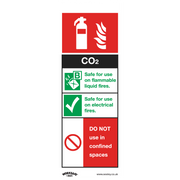 Sealey Safe Conditions Safety Sign - CO2 Fire Extinguisher - Rigid Plastic