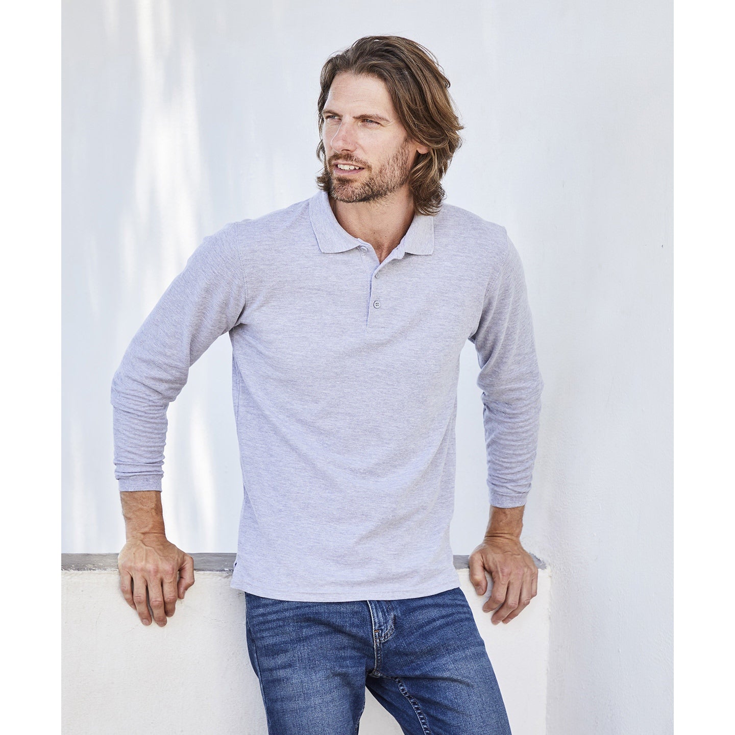 Fruit Of The Loom Premium Long Sleeve Polo