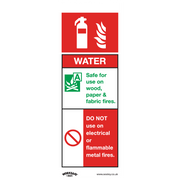 Sealey Safe Conditions Safety Sign - Water Fire Extinguisher - Self-Adhesive Vinyl - Pack of 10