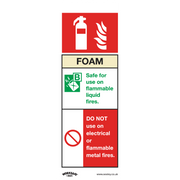 Sealey Safe Conditions Safety Sign - Foam Fire Extinguisher - Self-Adhesive Vinyl