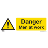 Sealey Warning Safety Sign - Danger Men At Work - Self-Adhesive Vinyl