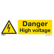 Sealey Warning Safety Sign - Danger High Voltage - Self-Adhesive Vinyl
