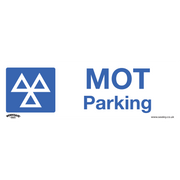 Sealey Warning Safety Sign - MOT Parking - Rigid Plastic
