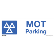 Sealey Warning Safety Sign - MOT Parking - Self-Adhesive Vinyl - Pack of 10