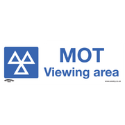 Sealey Warning Safety Sign - MOT Viewing Area - Rigid Plastic