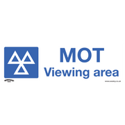 Sealey Warning Safety Sign - MOT Viewing Area - Self-Adhesive Vinyl - Pack of 10