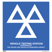 Sealey Warning Safety Sign - MOT Testing Station - Aluminium Composite