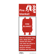 Sealey Safe Conditions Safety Sign - Fire Blanket - Self-Adhesive Vinyl - Pack of 10