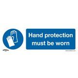 Sealey Mandatory Safety Sign - Hand Protection Must Be Worn - Self-Adhesive Vinyl
