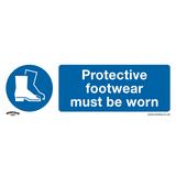 Sealey Mandatory Safety Sign - Protective Footwear Must Be Worn - Rigid Plastic