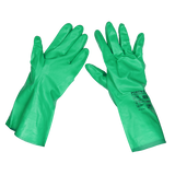 Sealey Nitrile Gauntlets for use with Thinners 330mm Cuffed Pair