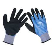 Sealey Waterproof Latex Gloves - (Large) - Pack of 6 Pairs
