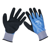 Sealey Waterproof Latex Gloves Large  Pair