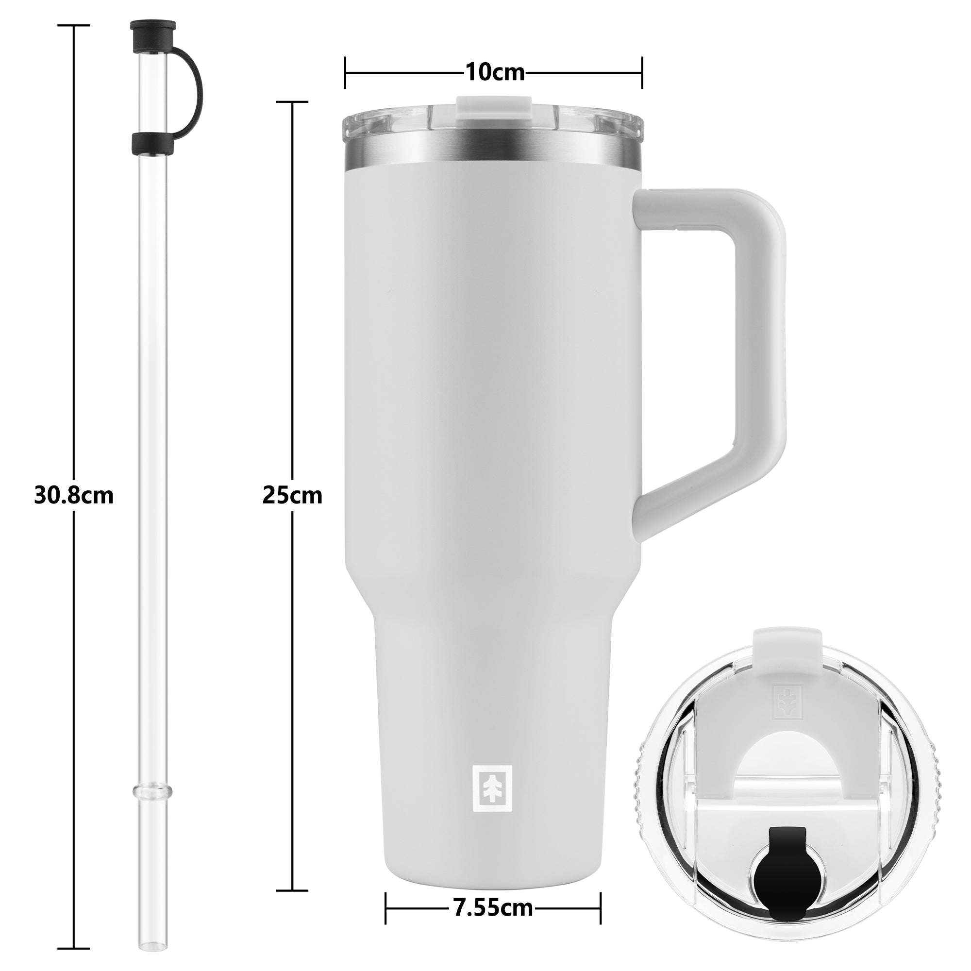 Scruffs Swiss-Tech Zelda 1180ml (40oz) Triple Insulated Stainless Steel Water Bottle with Straw