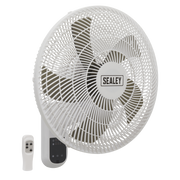 Sealey Wall Fan 3-Speed 16" with Remote Control 230V