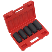 Sealey Impact Hub Nut Socket Set 5pc 1/2"Sq Drive