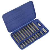 Sealey Ribe Bit Set 22pc 3/8" & 1/2"Sq Drive