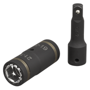 Sealey 4-in-1 1/2"Sq Drive Impact Socket Set 2pc