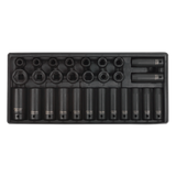 Sealey Tool Tray with Impact Socket Set 28pc 1/2"Sq Drive - Metric