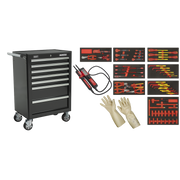 Sealey 63pc Insulated Tool Kit with 7 Drawer Rollcab