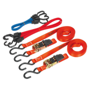 Sealey Ratchet Strap & Bungee Cord Set 6pc
