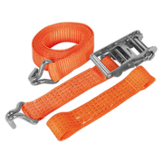 Sealey Car Transporter Ratchet Strap 50mm x 3m Alloy Wheel - Single 5000kg Breaking Strength