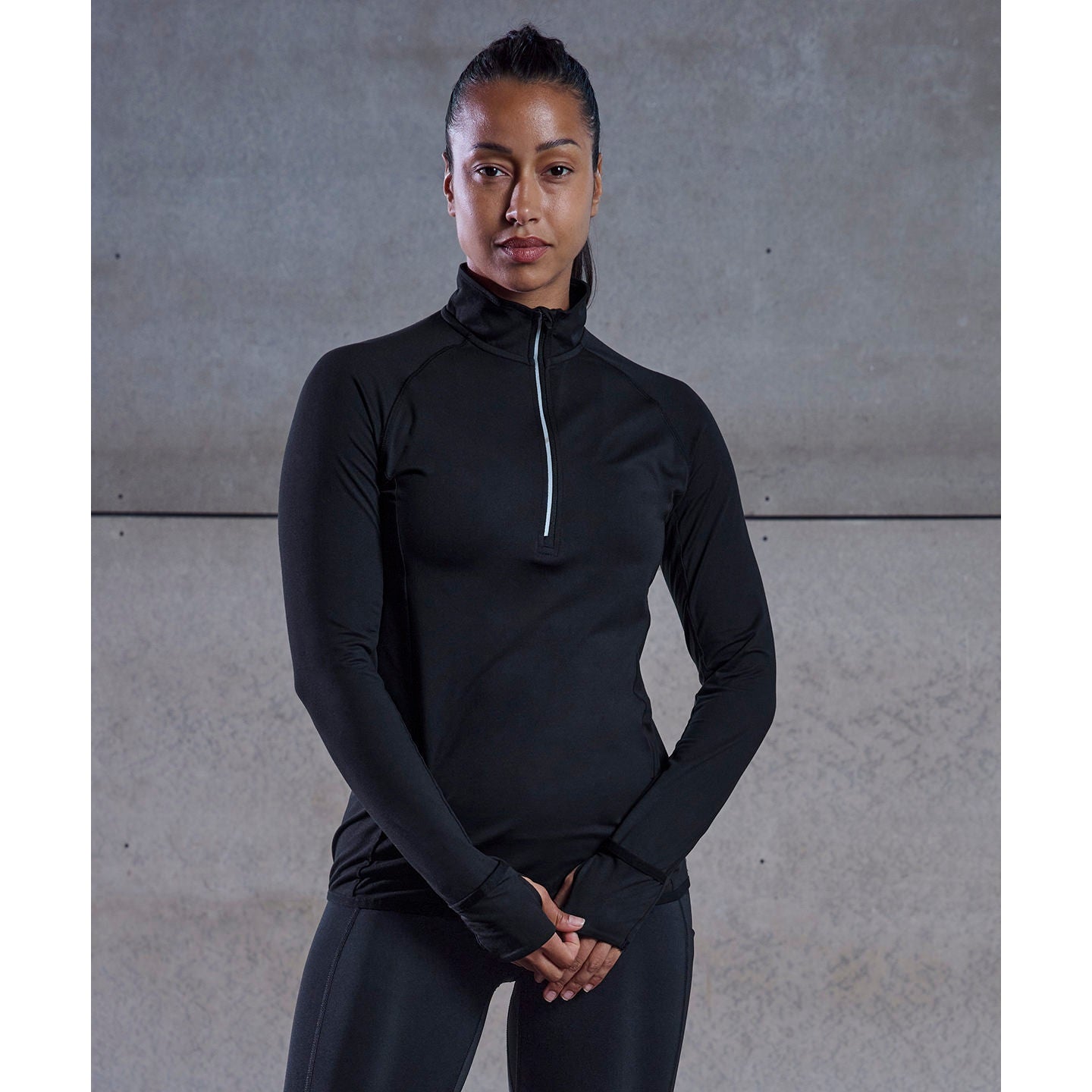Tombo Women's Long-Sleeved ¼ Zip Top