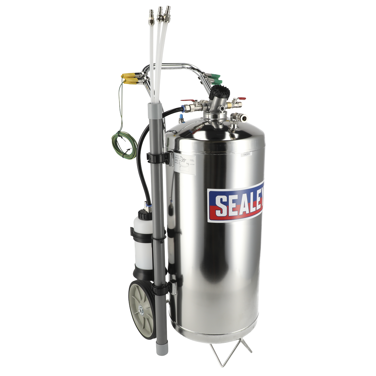 Sealey Air Operated Fuel Drainer 40L Stainless Steel