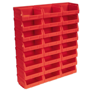 Sealey Plastic Storage Bin 105 x 85 x 55mm - Red Pack of 24