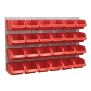 Sealey Bin & Panel Combination 24 Bins - Red
