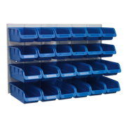Sealey Bin & Panel Combination 24 Bins - Blue