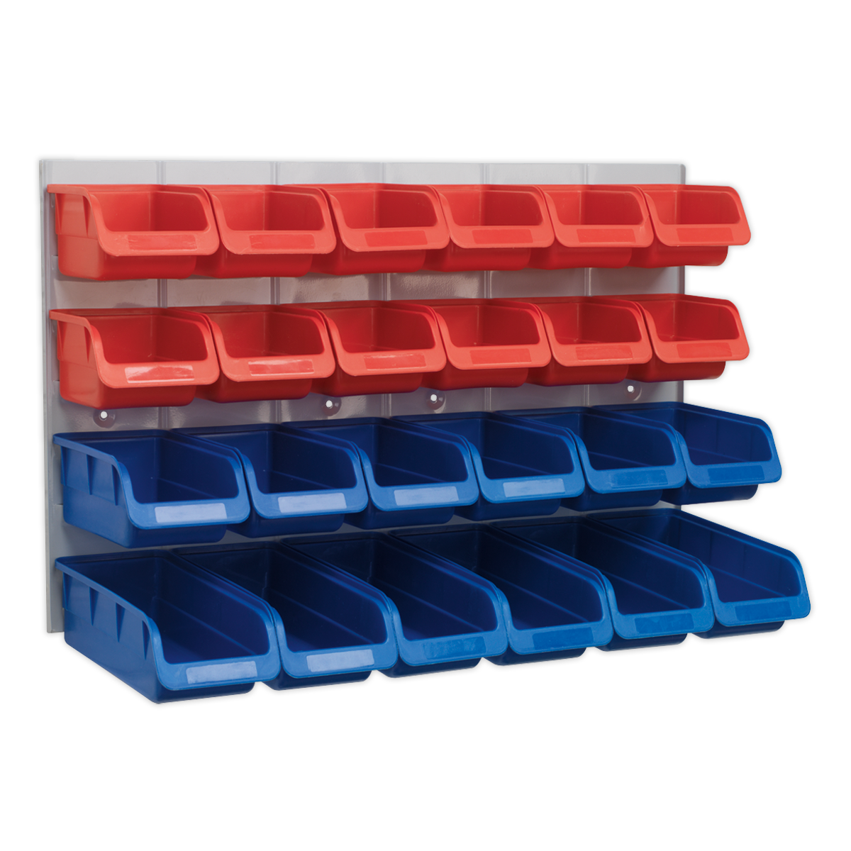 Sealey Bin & Panel Combination 24 Bins - Red/Blue