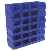 Sealey Plastic Storage Bin 105 x 165 x 85mm - Blue Pack of 24